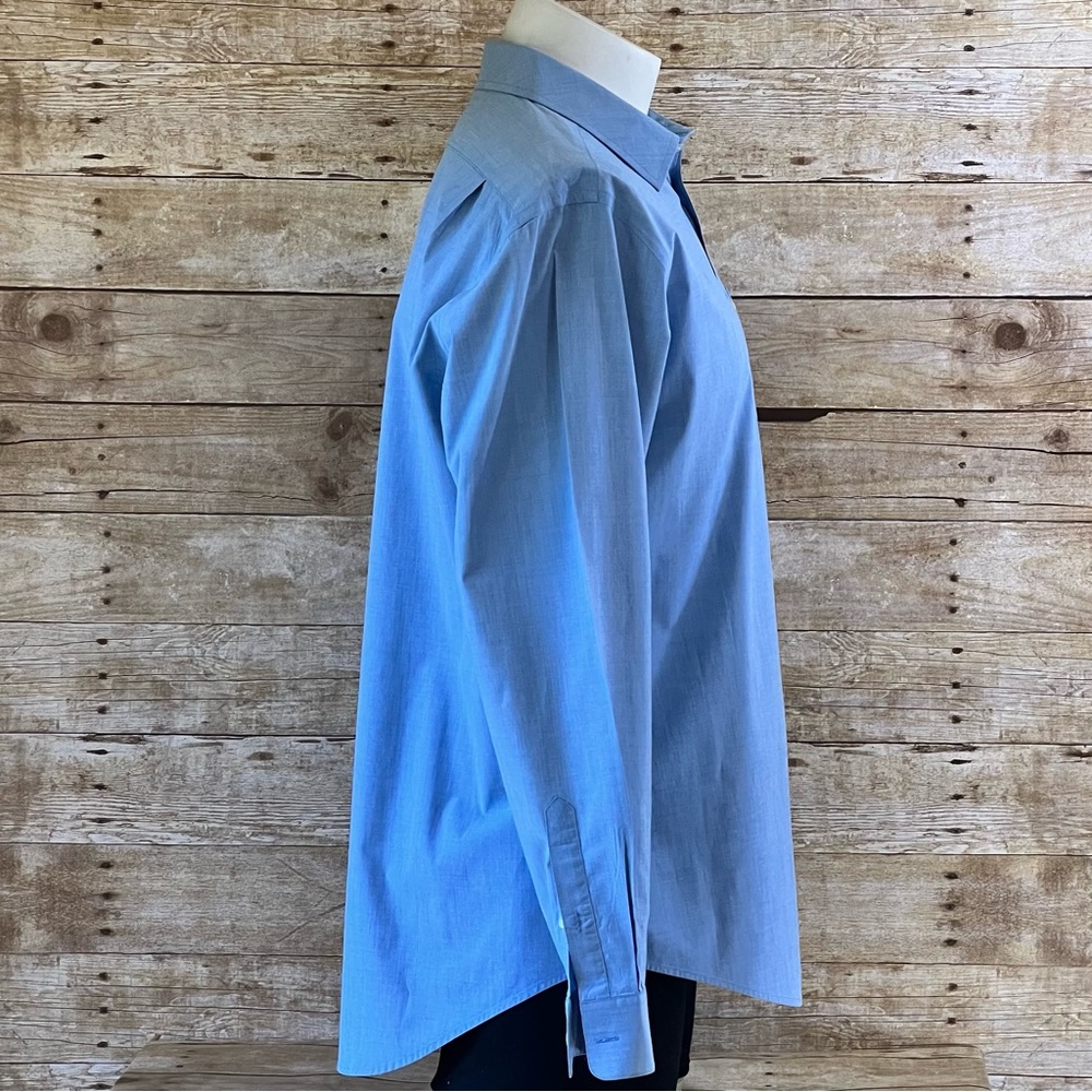 George Mens Blue Classic Fit Long Sleeve Button Down Shirt XL GM08Y141C - Picture 5 of 9